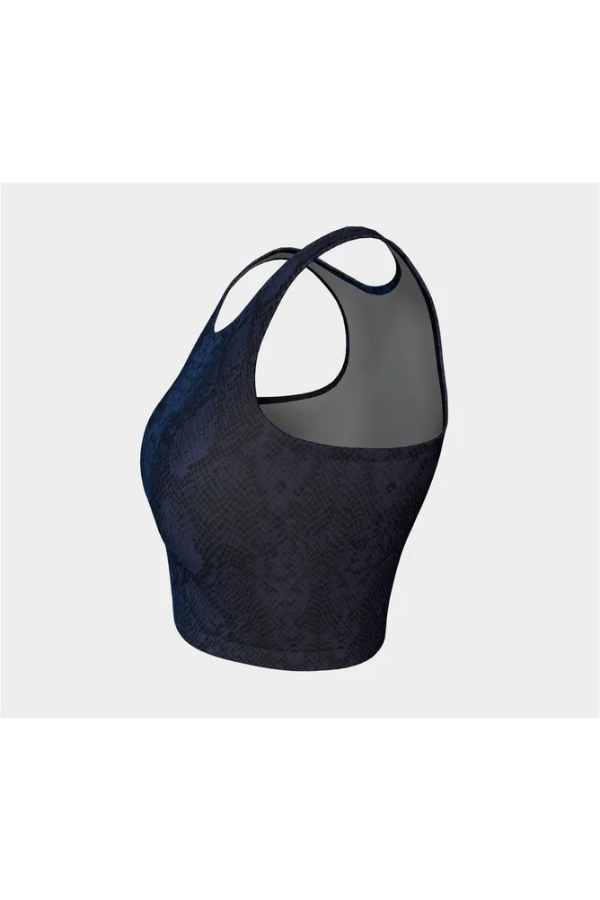 Blue Snakeskin Athletic Top