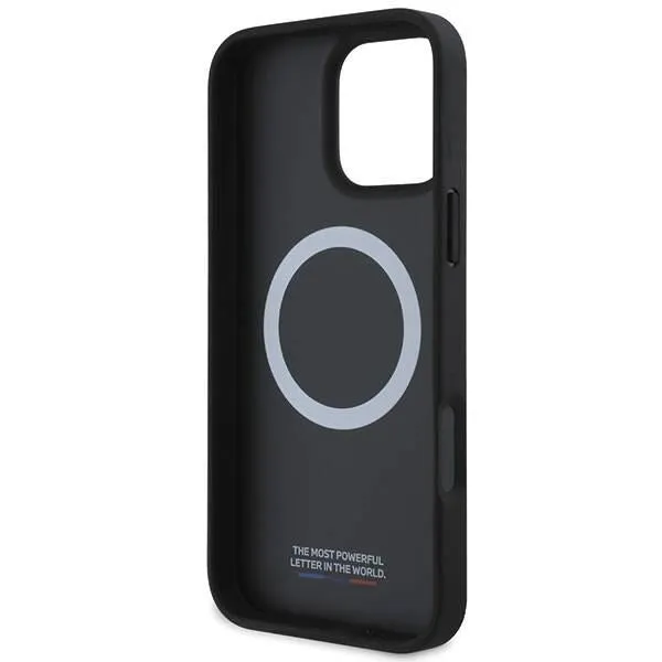 BMW M Meshed Tricolor Stripes Case with MagSafe for iPhone 16 6.1" Black - BMHMP16S23PUTRK