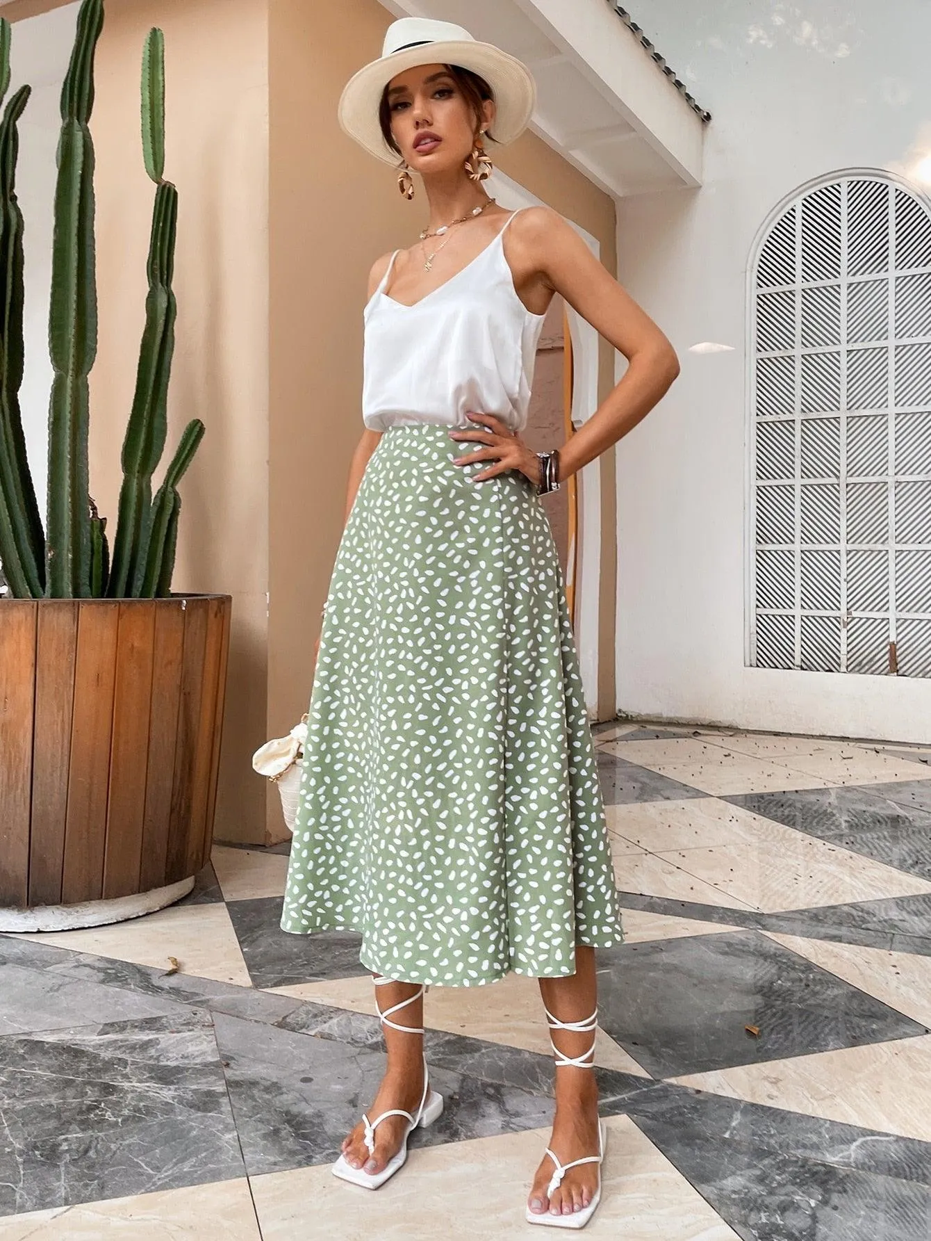 Boho Split Thigh Skirt