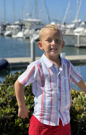 Boys S/S Maui Linen Shirt