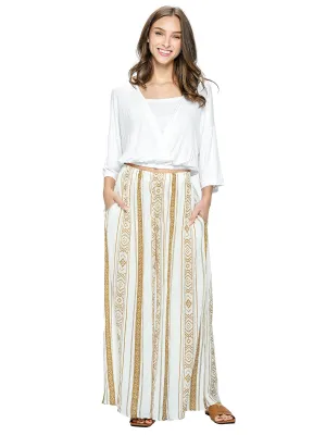 Brown Pants Palazzo Tribal Print
