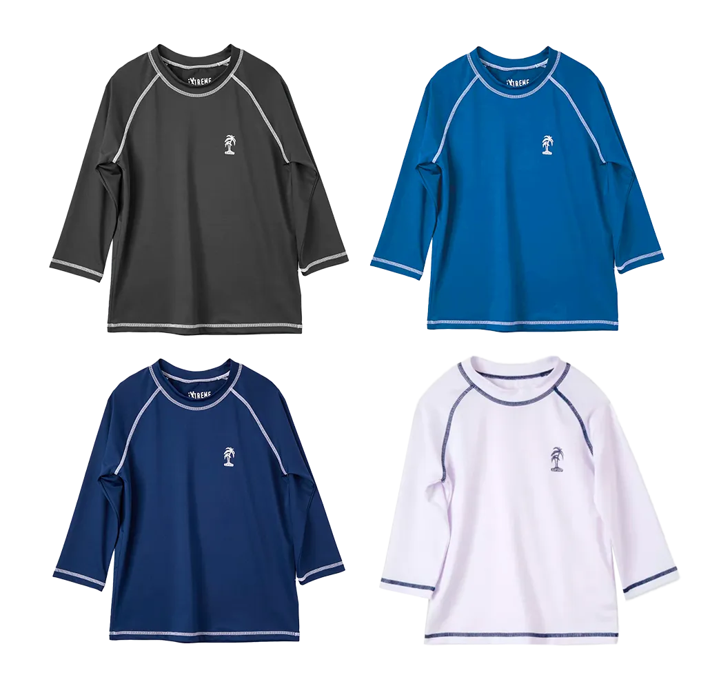 BX-RGAA - Wholesale Little Boy's Rash Guard with Contrasting Trim