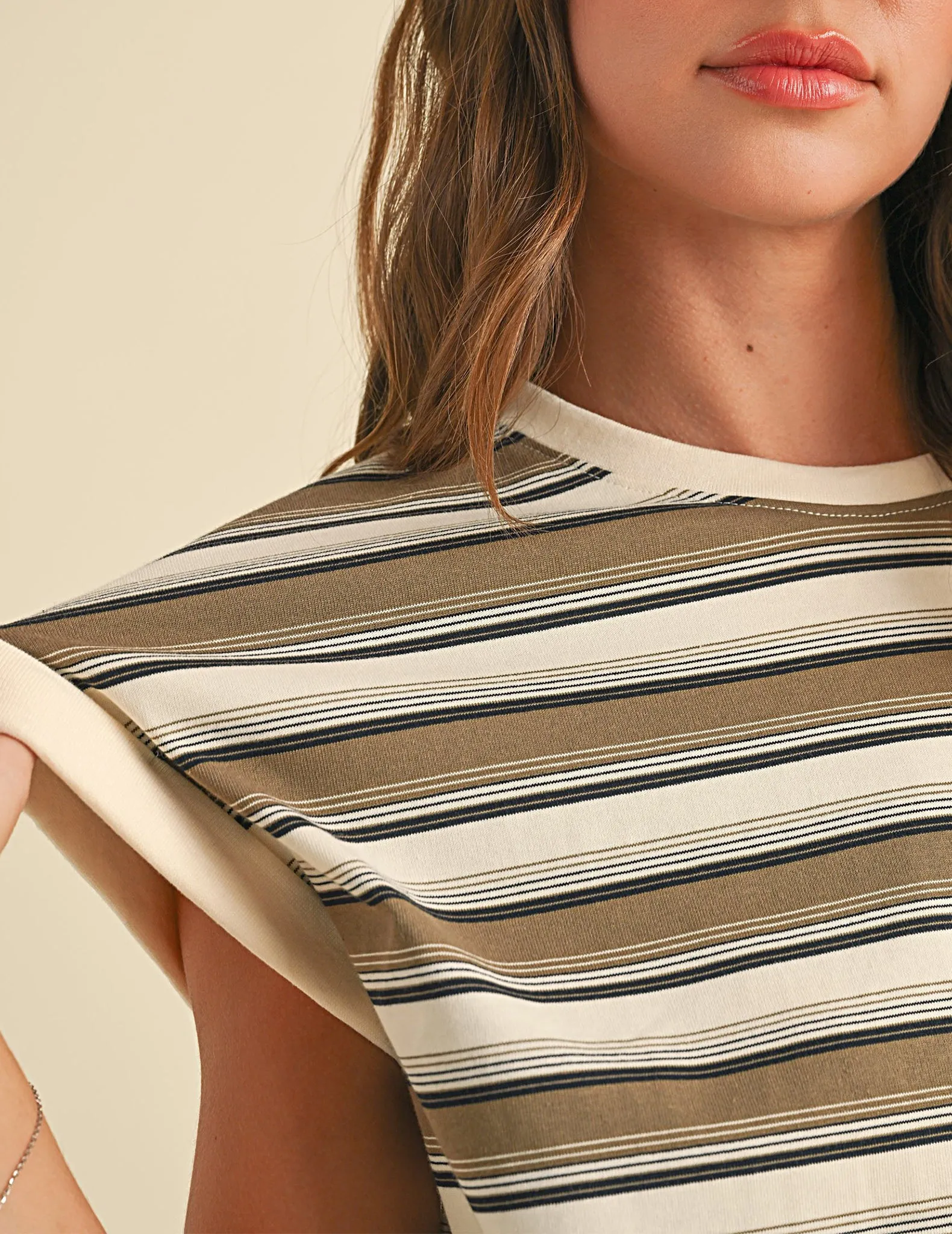 Candice Striped Boxy Tee