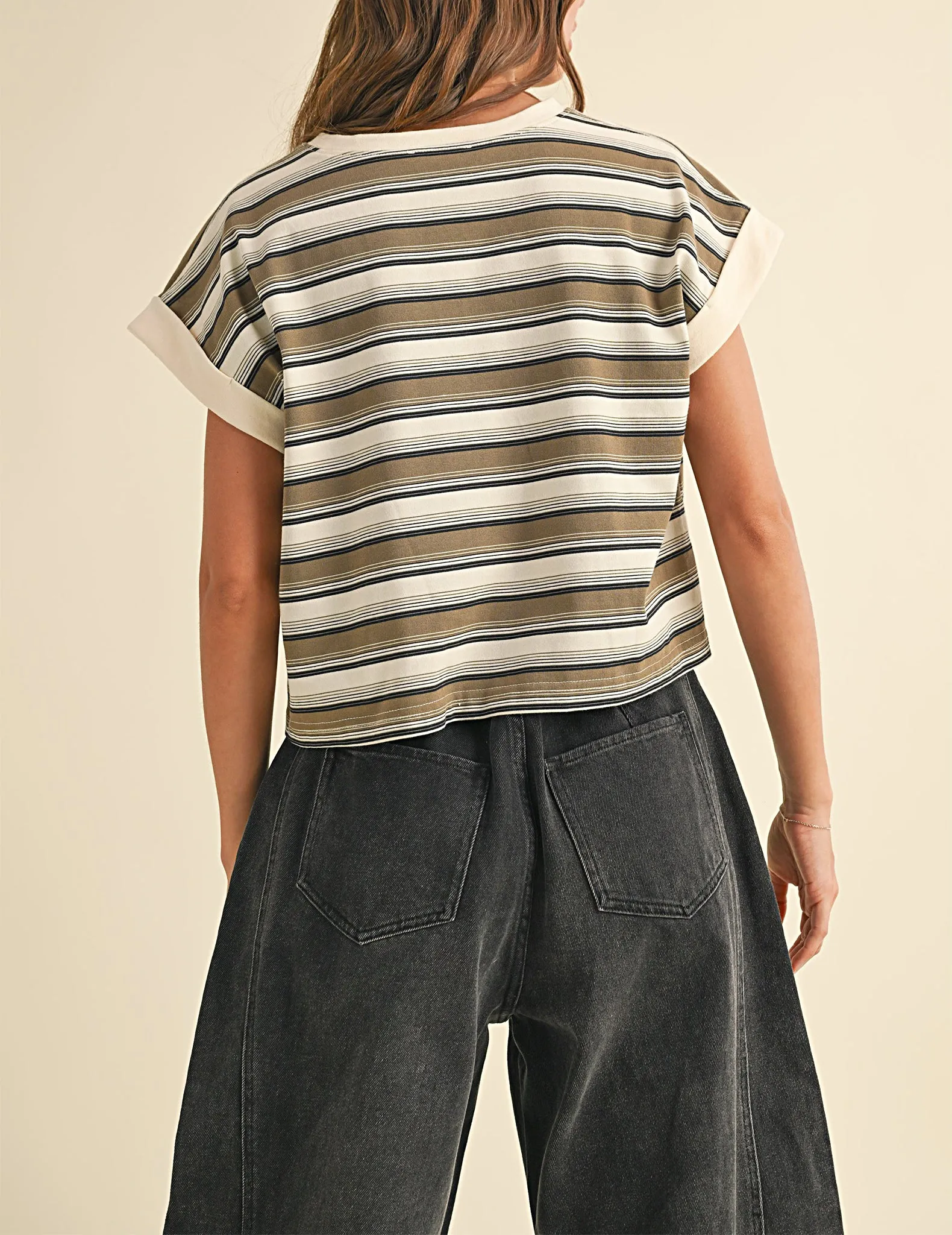 Candice Striped Boxy Tee