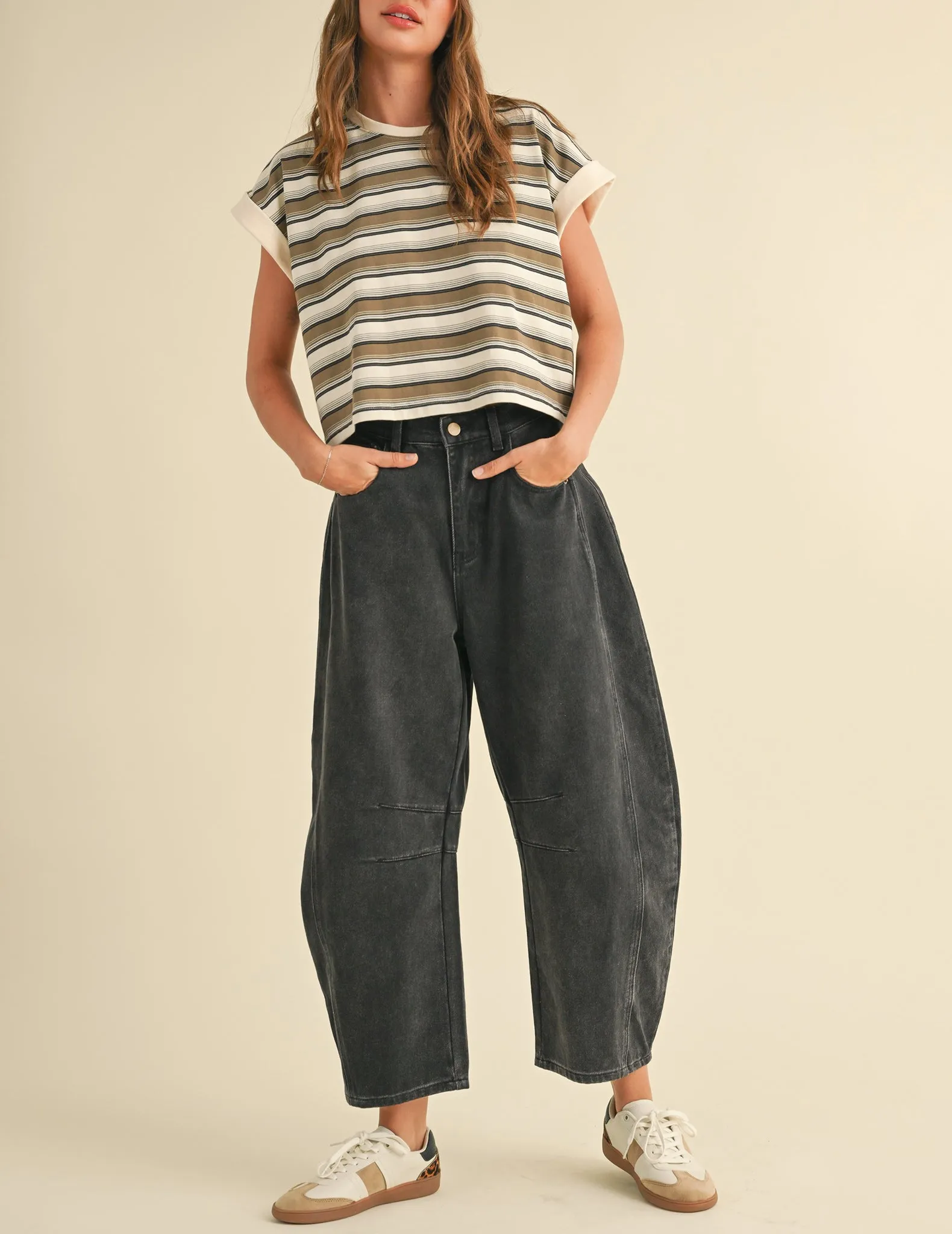 Candice Striped Boxy Tee