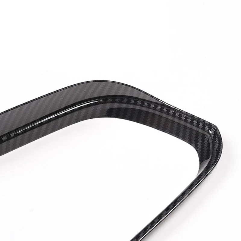 Car Rearview Mirror Cover Side for Tesla Model 3 Accessories Rain Guard Shield Rear View Mirror Guard Cover Trims ABS Car Exterior Accessory 2pcs (Bright carbon fiber)
