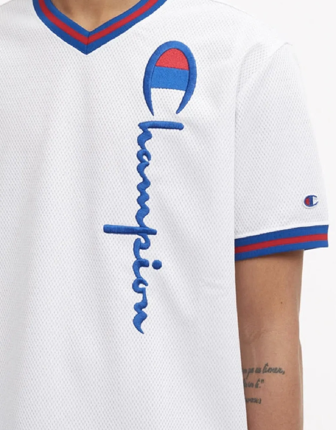 Champion Europe Basketball Mesh Short Sleeve T-shirt White