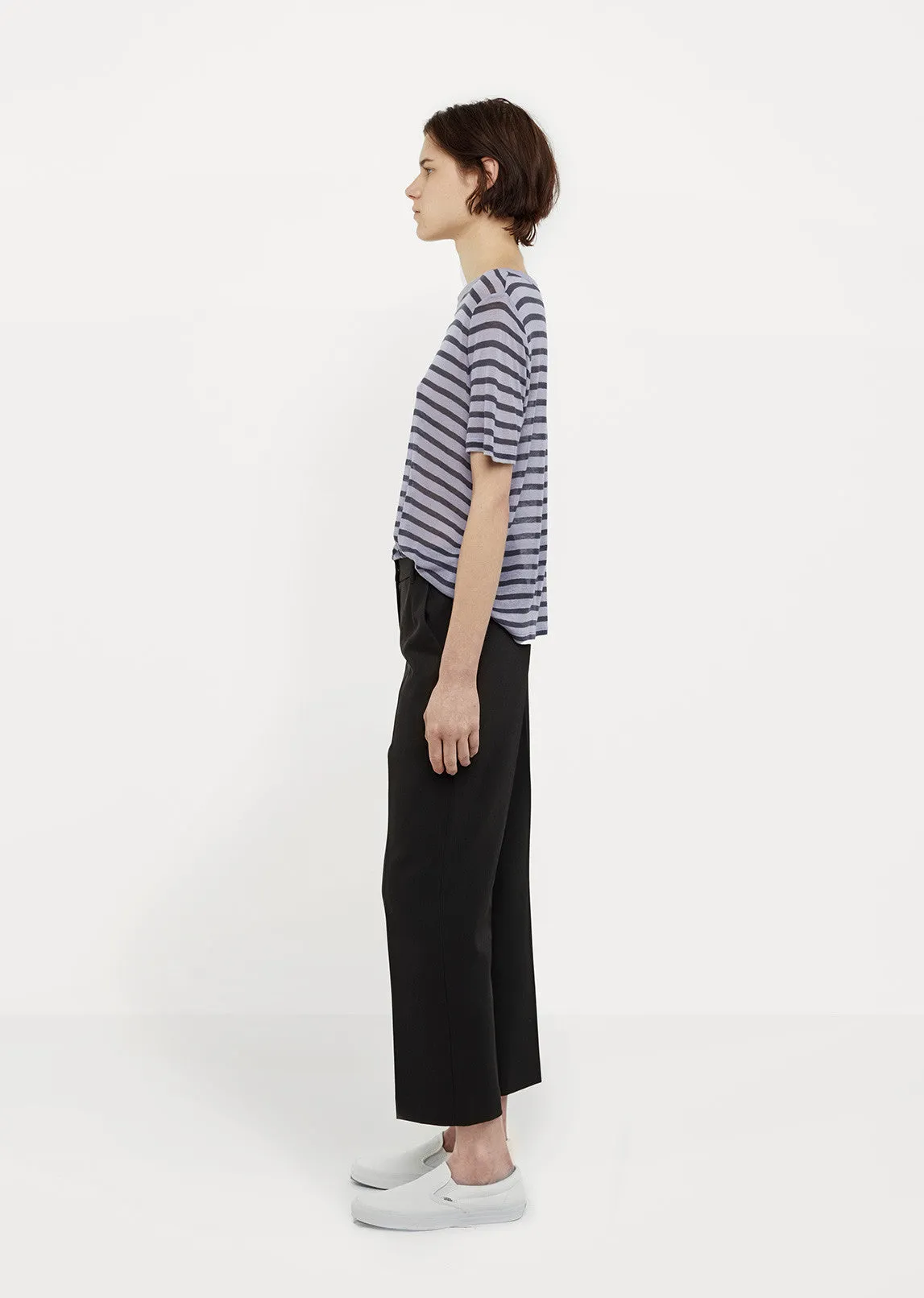 Cropped Stripe Tee