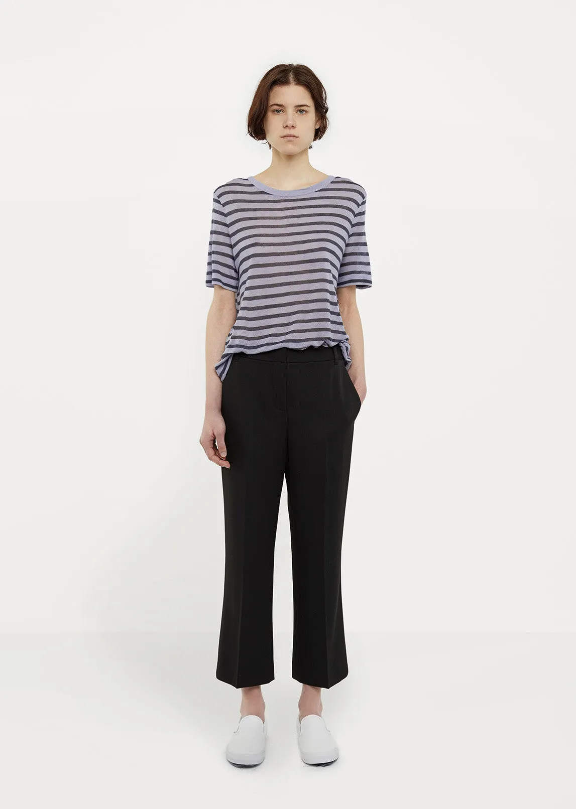 Cropped Stripe Tee