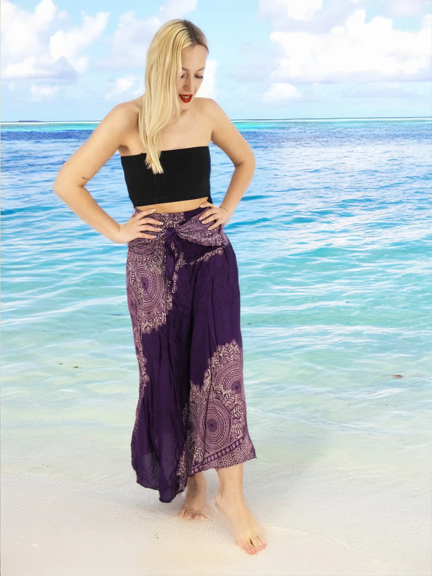Handmade Rayon Boho Hippie Two In One Skirt Dress One Size