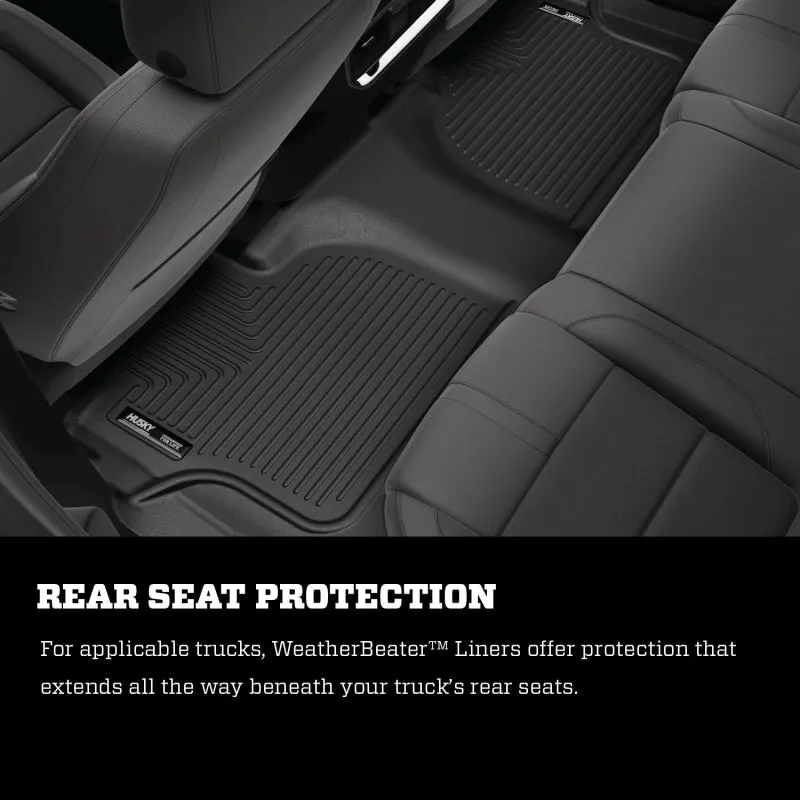Husky Liners Front Floor Liner Weatherbeater Plastic Black - GM Fullsize Truck/SUV 2007-14