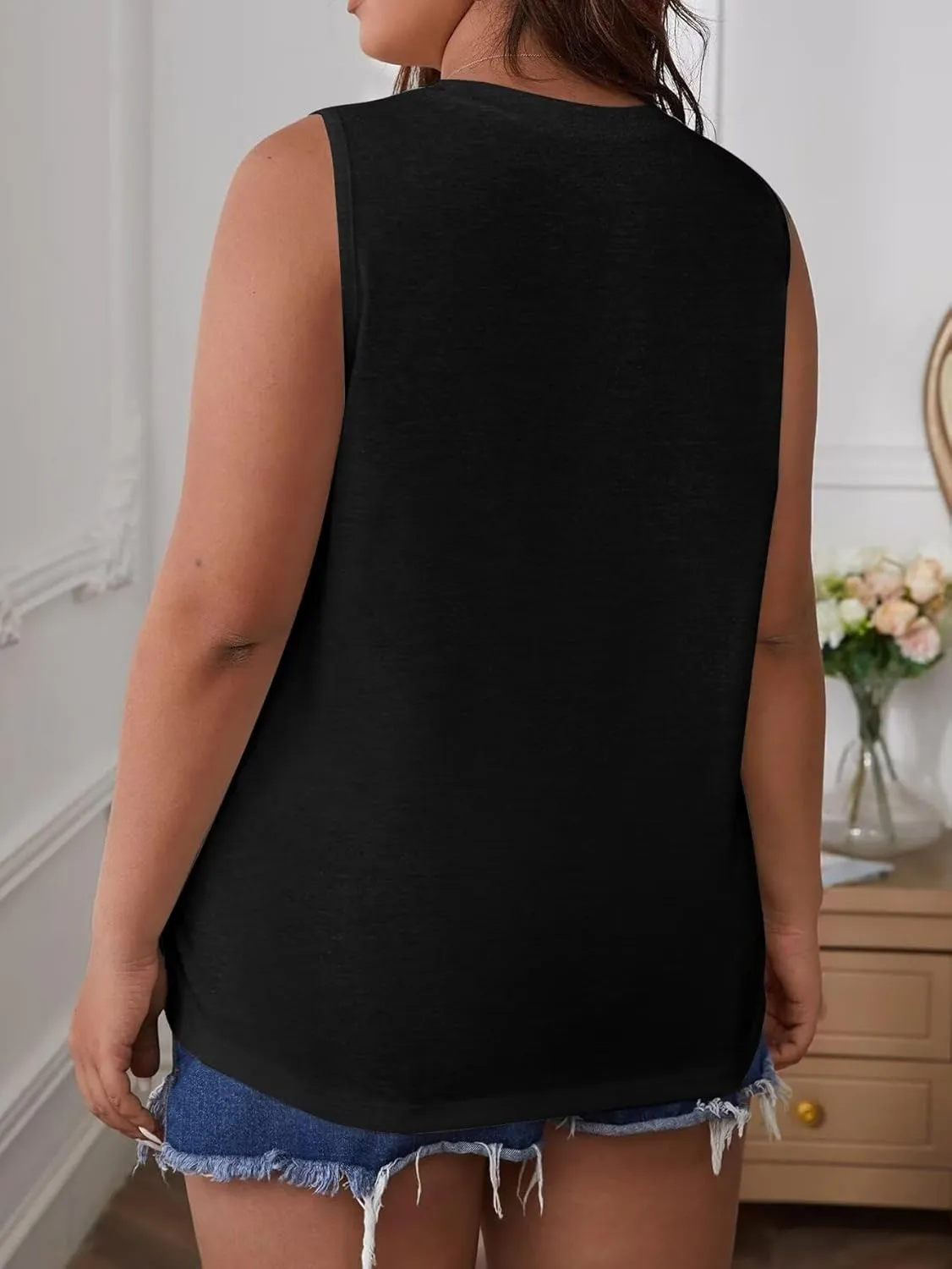 KKJ 2 Pack Womens Tank Tops 2025 Summer Beach Vacation Fashion Outfits Crew Neck Sleeveless Loose Fit Casual Shirts Clothes