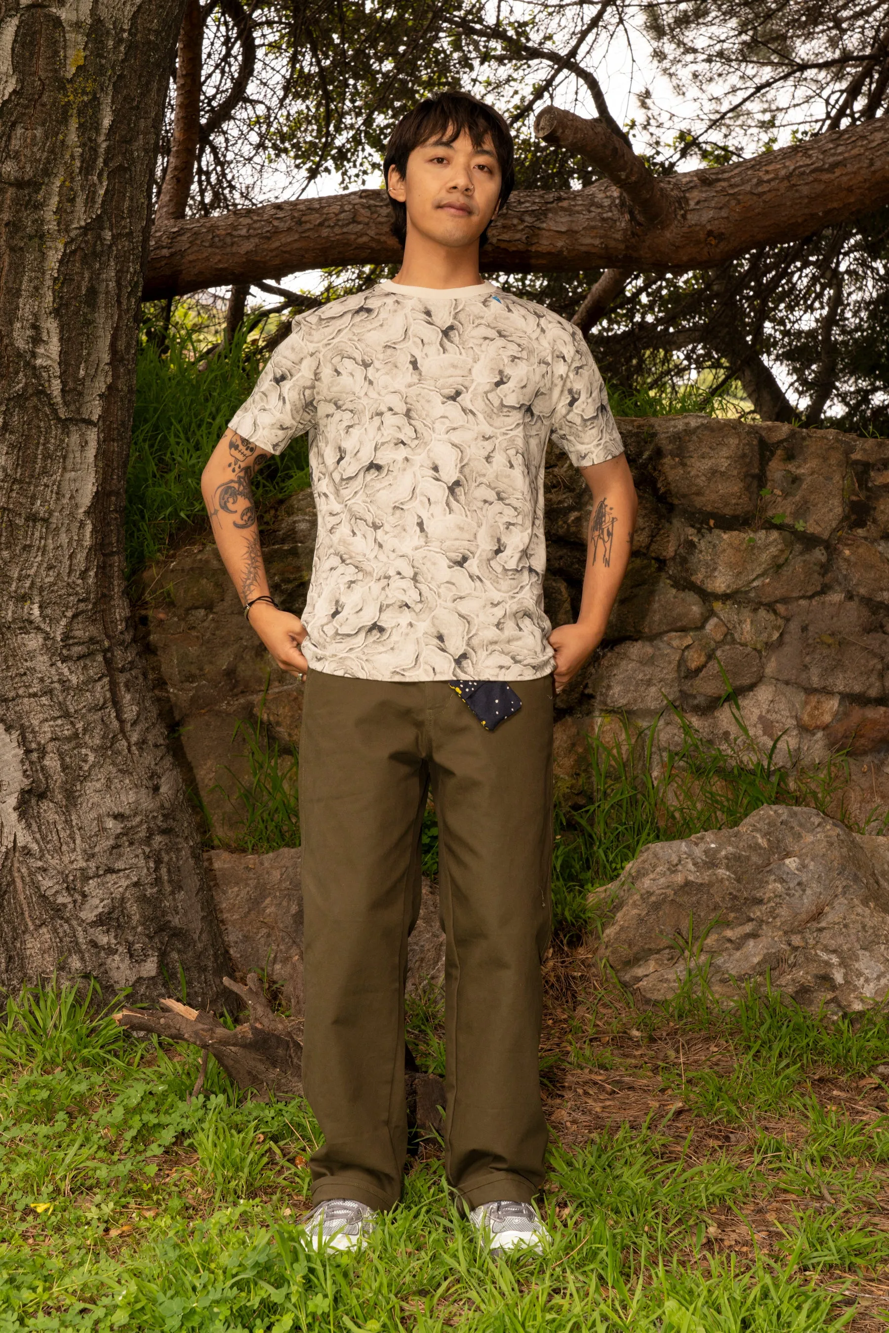 KLÄTTERMUSEN - ASK SS TEE IN LICHEN CLAY
