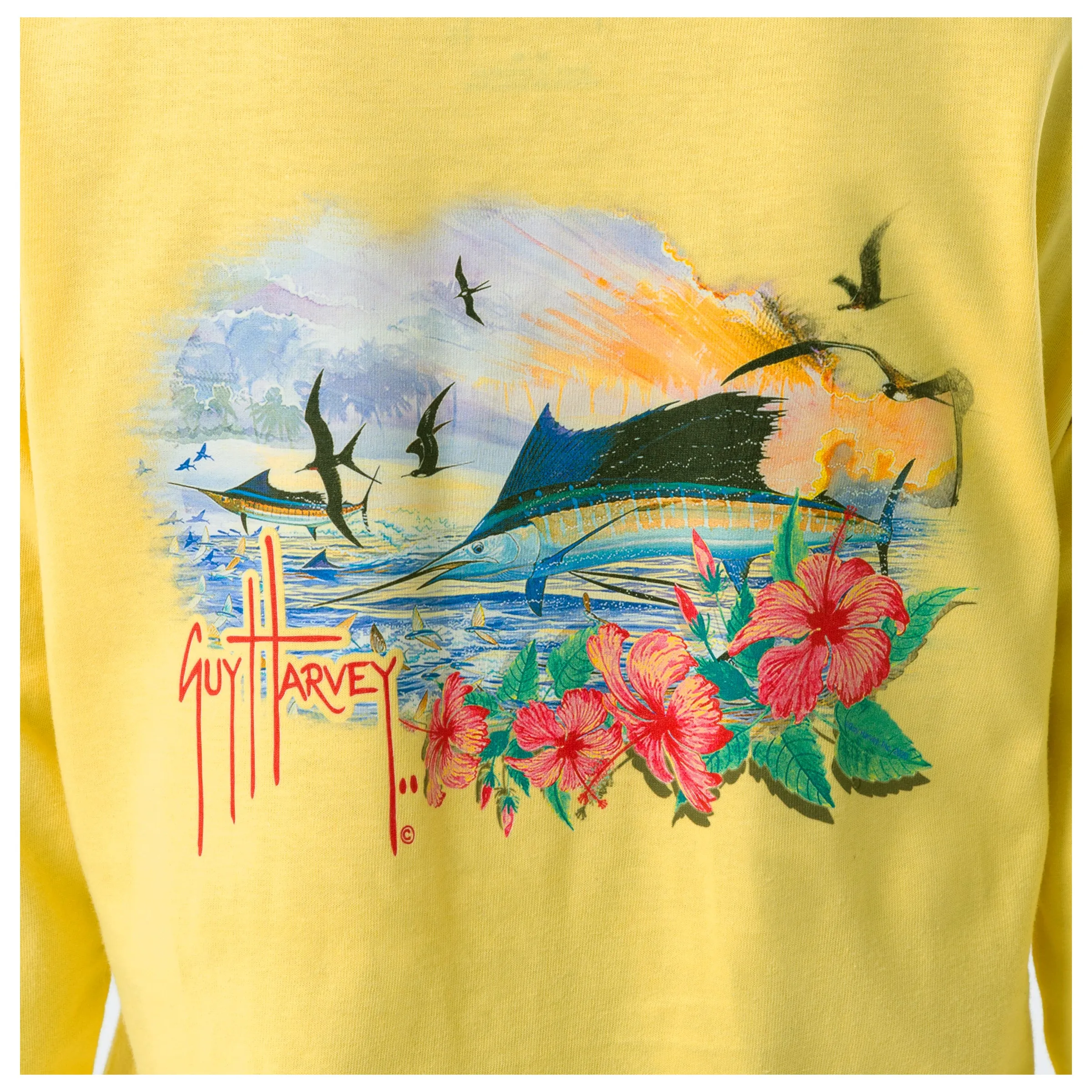 Ladies Sailfish Rays Long Sleeve V-Neck T-Shirt