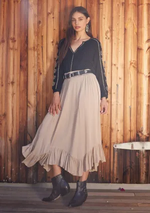 Lainey Ruffle Maxi Skirt
