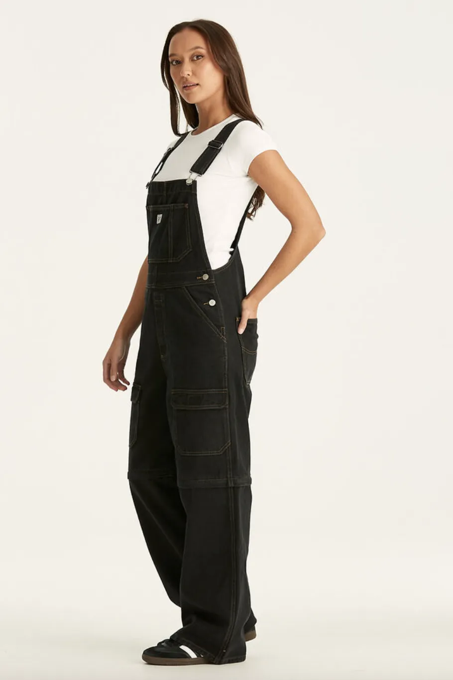 LEE ZIP OFF CARGO DENIM OVERALL - HOLLABLACK