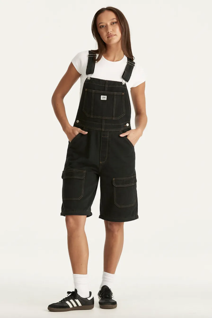 LEE ZIP OFF CARGO DENIM OVERALL - HOLLABLACK