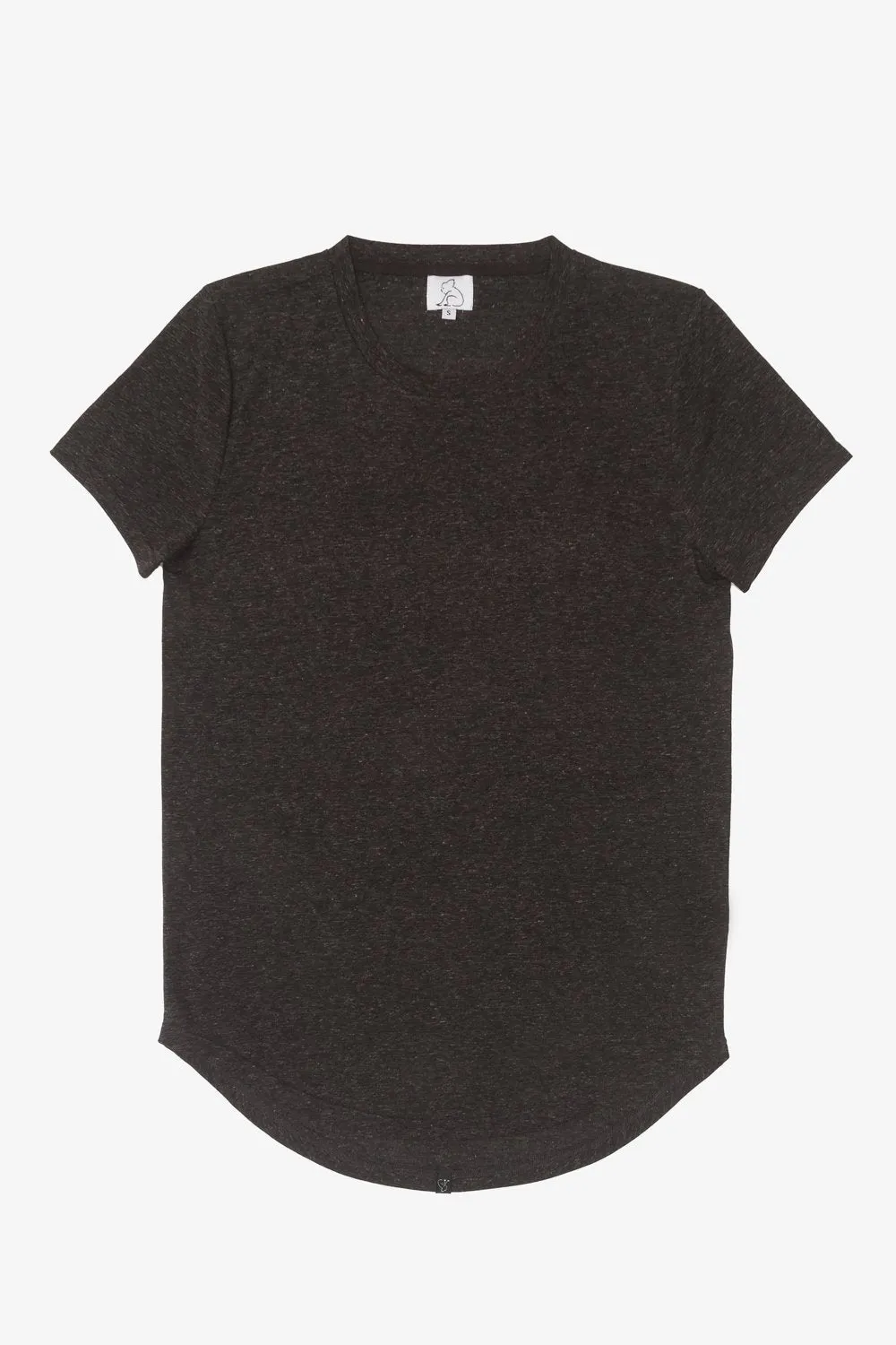 Linen Hi-Lo Tee - Mix Black
