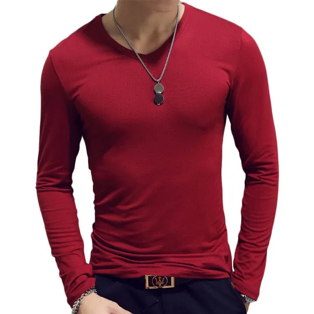 Long Sleeve V-Neck T-Shirt