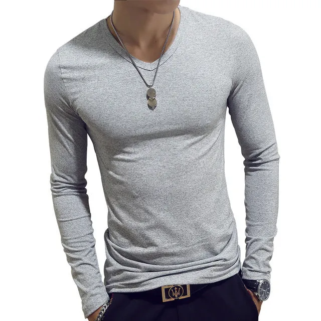 Long Sleeve V-Neck T-Shirt