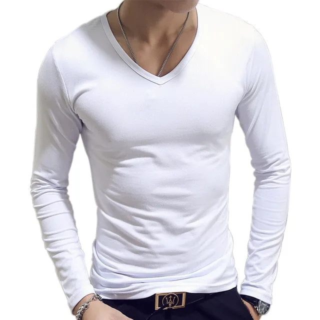 Long Sleeve V-Neck T-Shirt