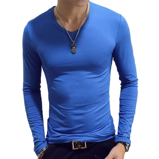 Long Sleeve V-Neck T-Shirt