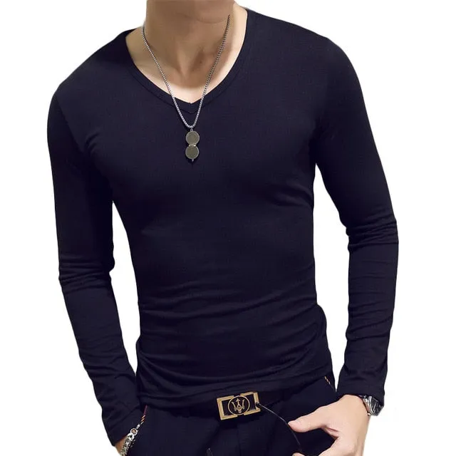 Long Sleeve V-Neck T-Shirt