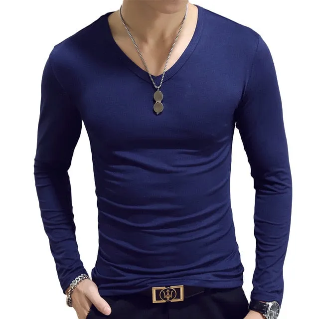 Long Sleeve V-Neck T-Shirt