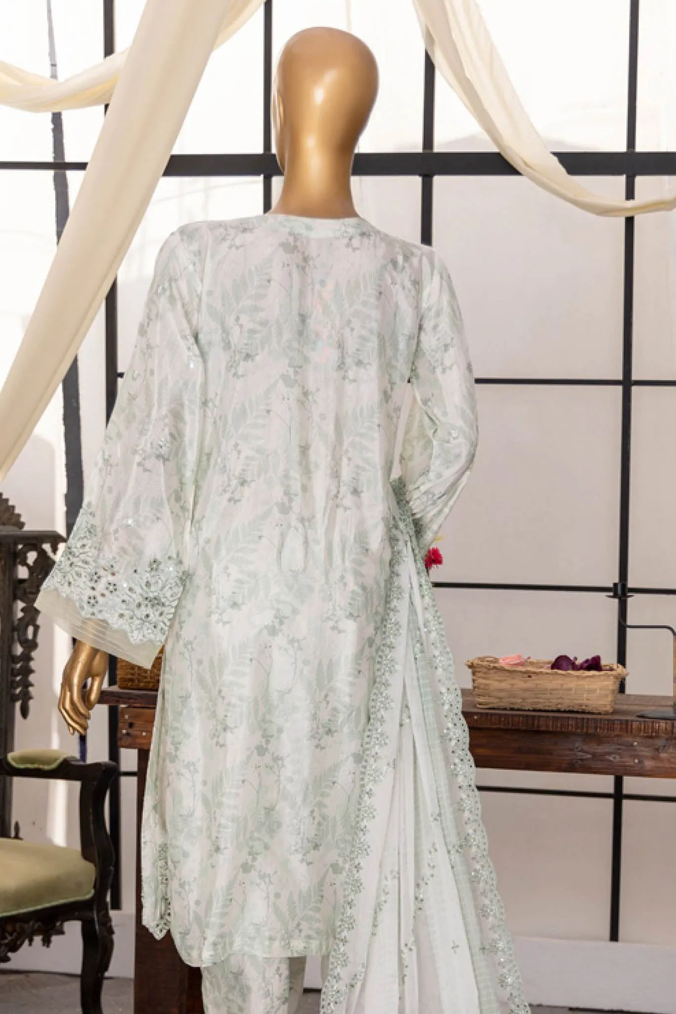 Majestic By HZ Stitched 3 Piece Festive Formals Emb Silk Collection'2024-RTE-07
