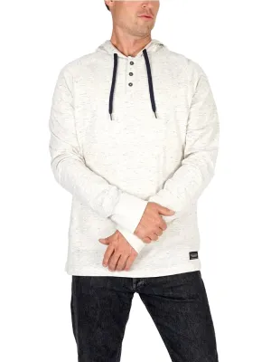 Men's Henley Hoodie - Heathered Oatmeal