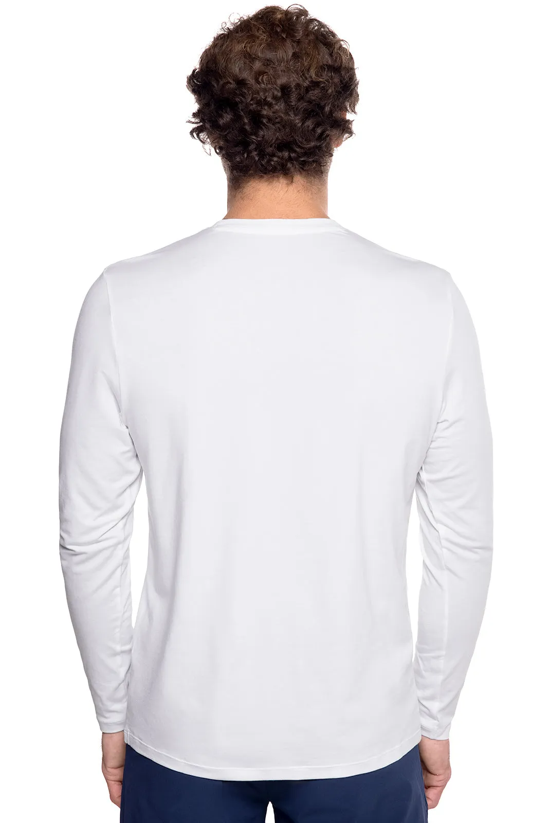 Men's Morada Everyday Long Sleeve V-Neck T-Shirt | White