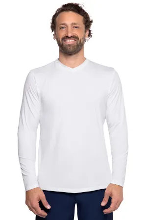 Men's Morada Everyday Long Sleeve V-Neck T-Shirt | White
