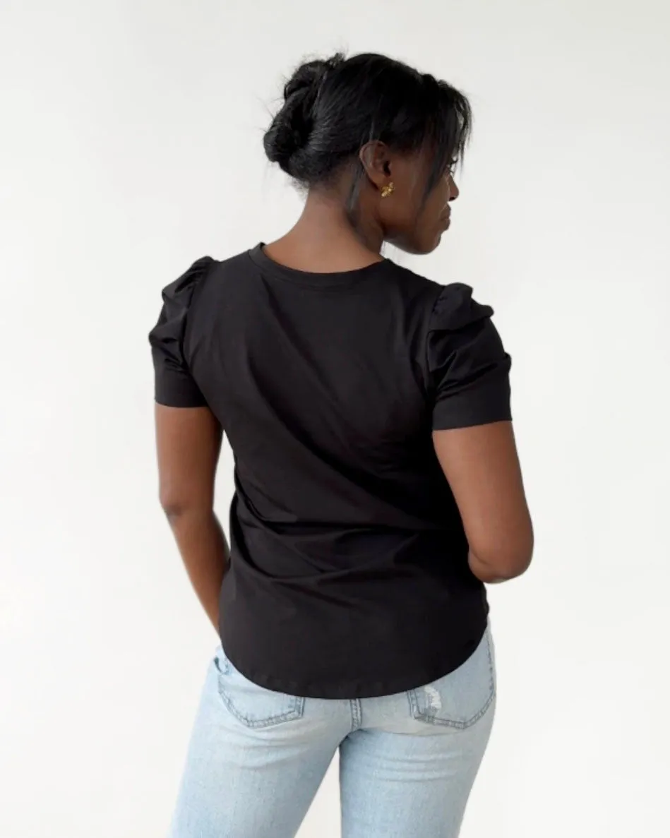 MONET henley top in Black