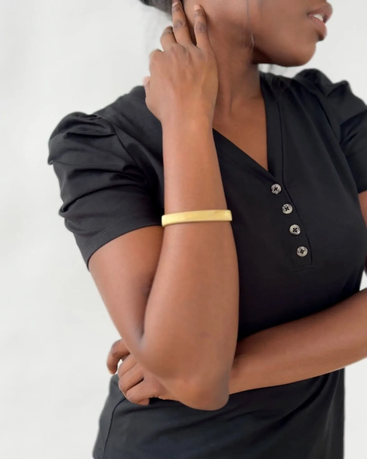 MONET henley top in Black