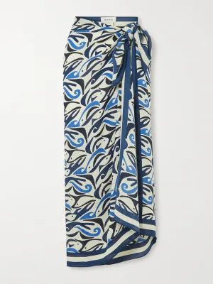 Printed silk pareo