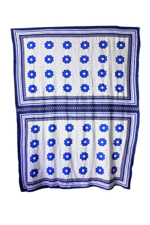 Pulika Sarong/Pareo - Blue and white Khanga Print