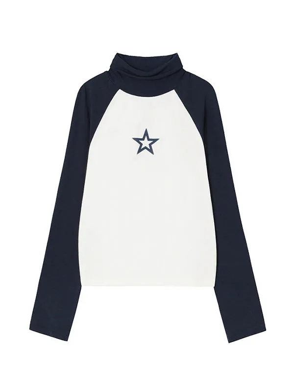 Raglan Sleeve Grunge Trendy Wing Print Crop Top