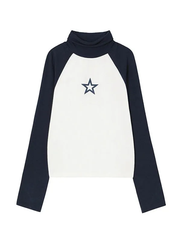 Raglan Sleeve Grunge Trendy Wing Print Crop Top