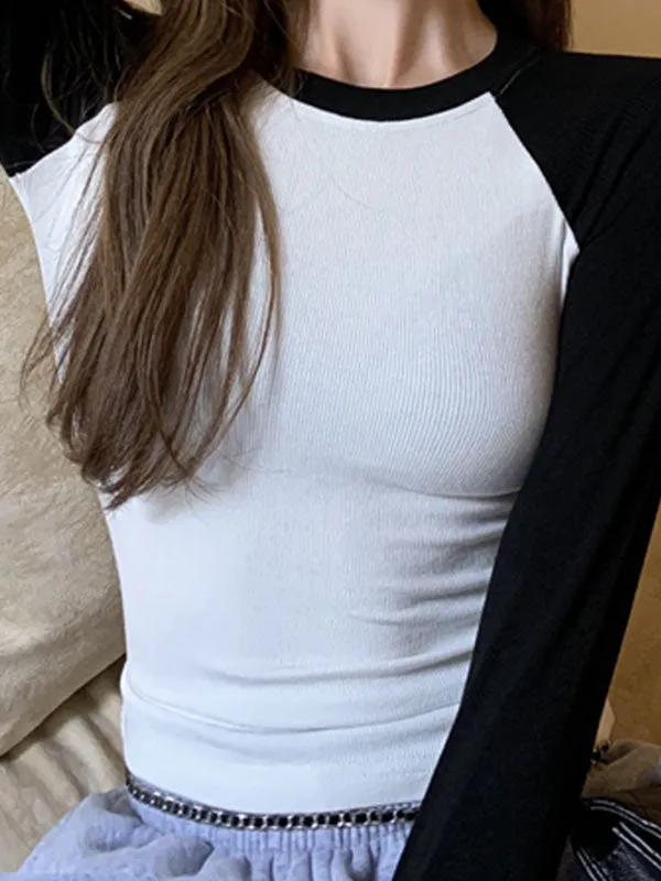Raglan Sleeve Grunge Trendy Wing Print Crop Top