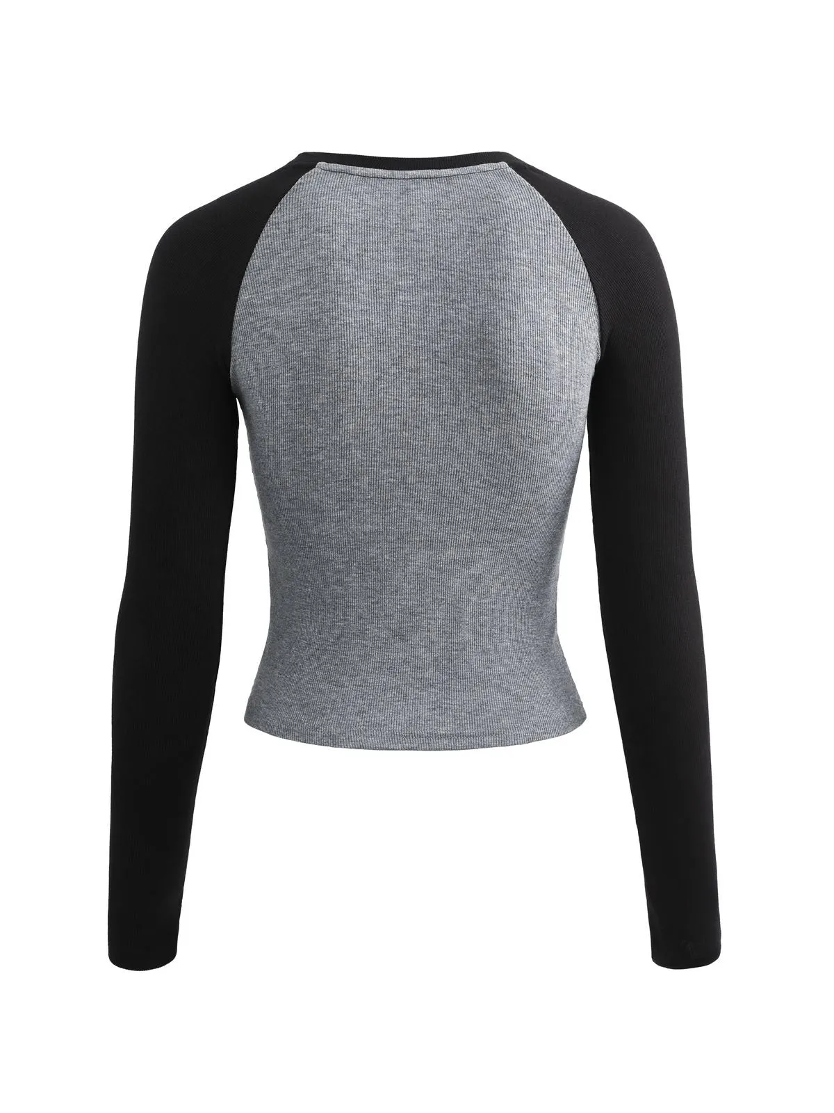 Raglan Sleeve Grunge Trendy Wing Print Crop Top