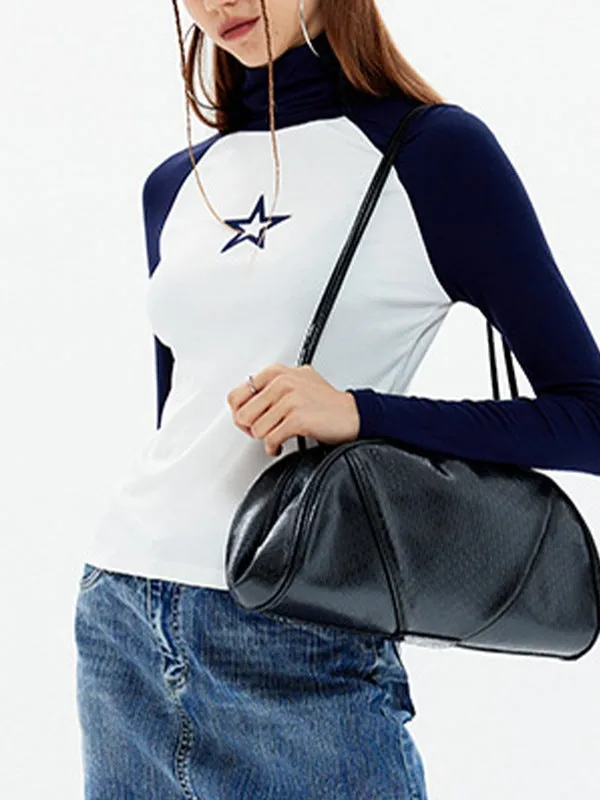 Raglan Sleeve Grunge Trendy Wing Print Crop Top