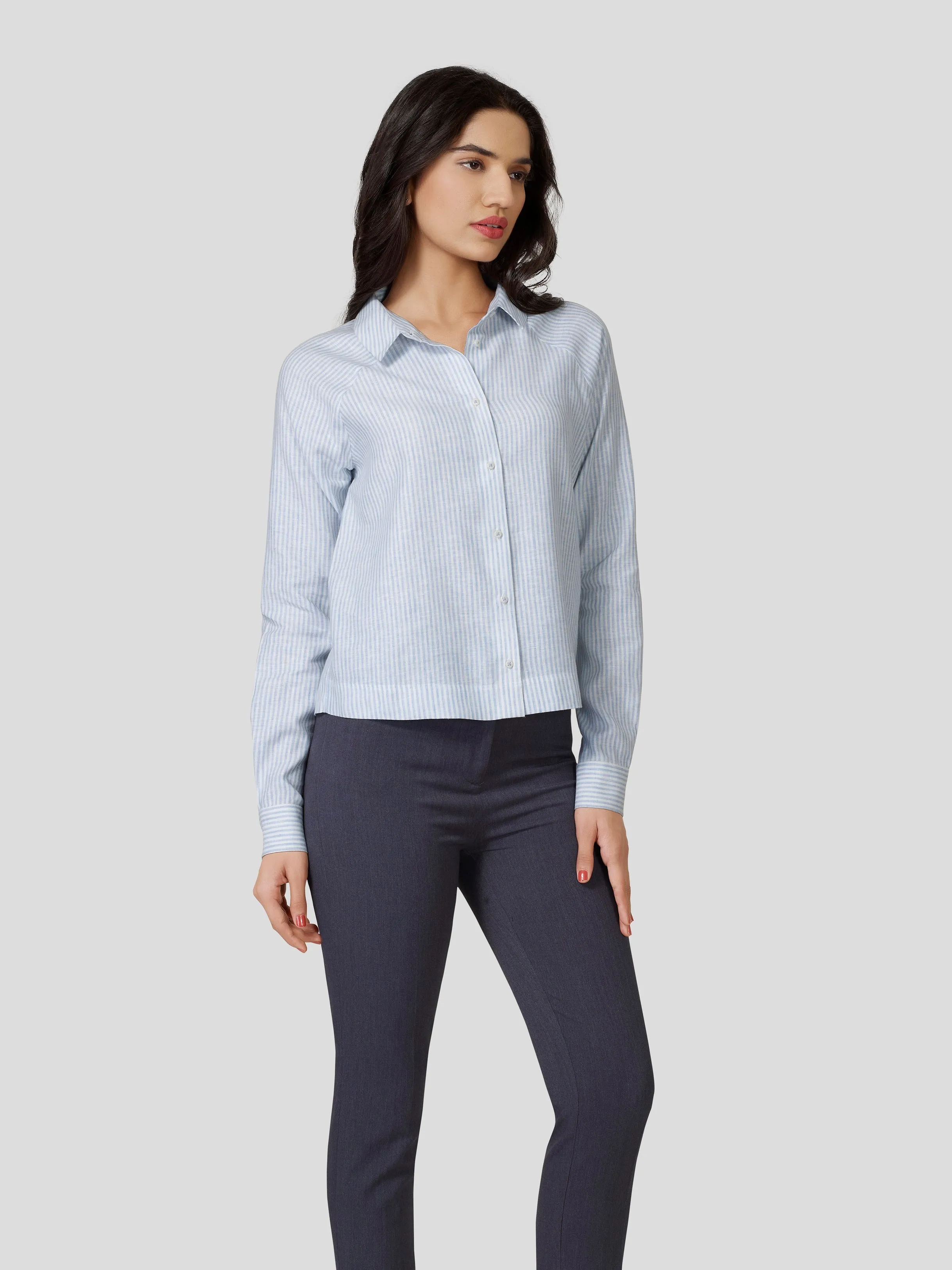 Succinct Striped Linen Shirt