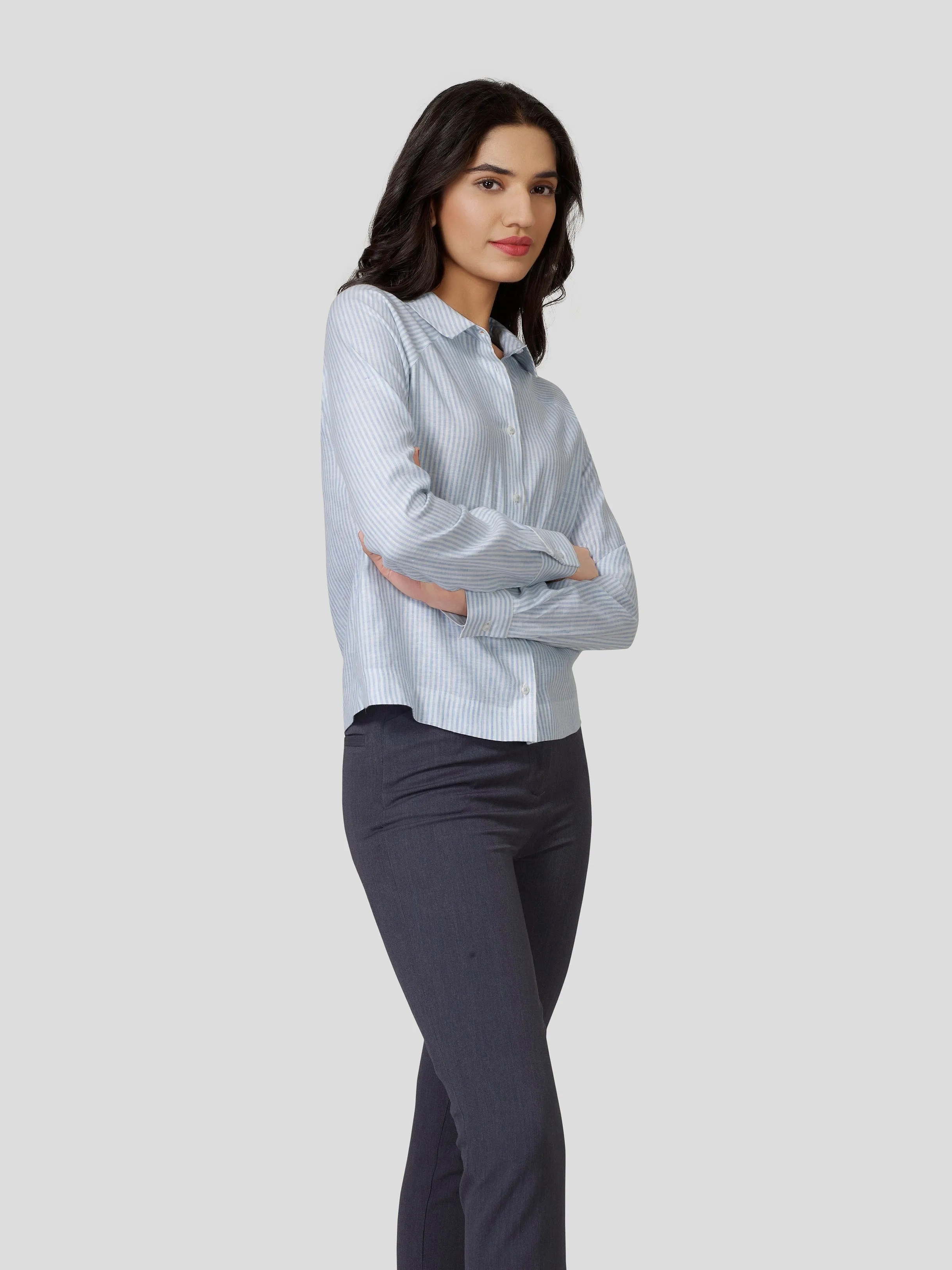 Succinct Striped Linen Shirt