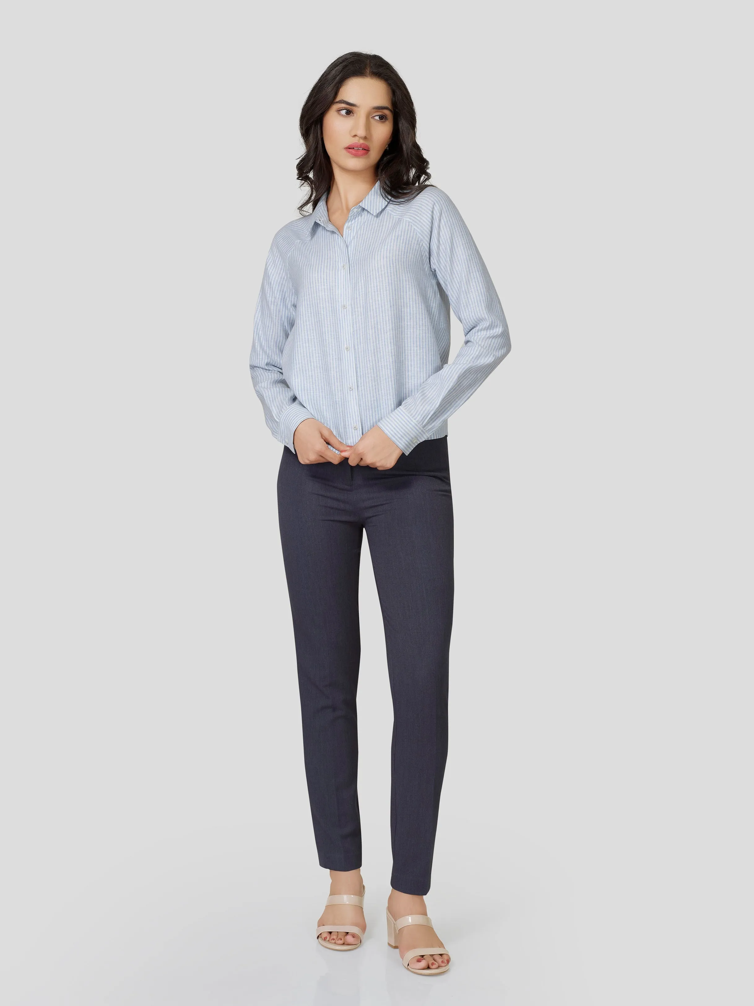 Succinct Striped Linen Shirt