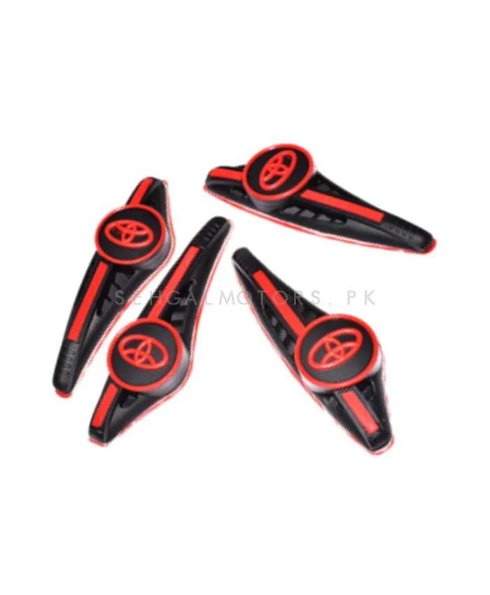Toyota Door Guards Protector Red Black - Edge Protection Anti-Scratch Buffer Strip
