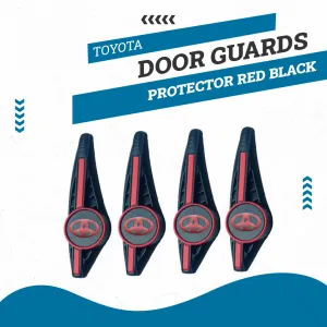 Toyota Door Guards Protector Red Black - Edge Protection Anti-Scratch Buffer Strip