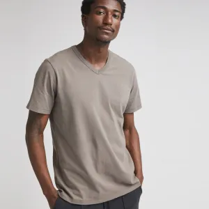 Weighted Organic Cotton V-Neck Tee (Gunmetal)