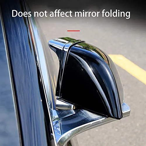 White Sideview Mirror Rain Guards for 2017-2022 Tesla Model 3 or Y (2 Pieces)