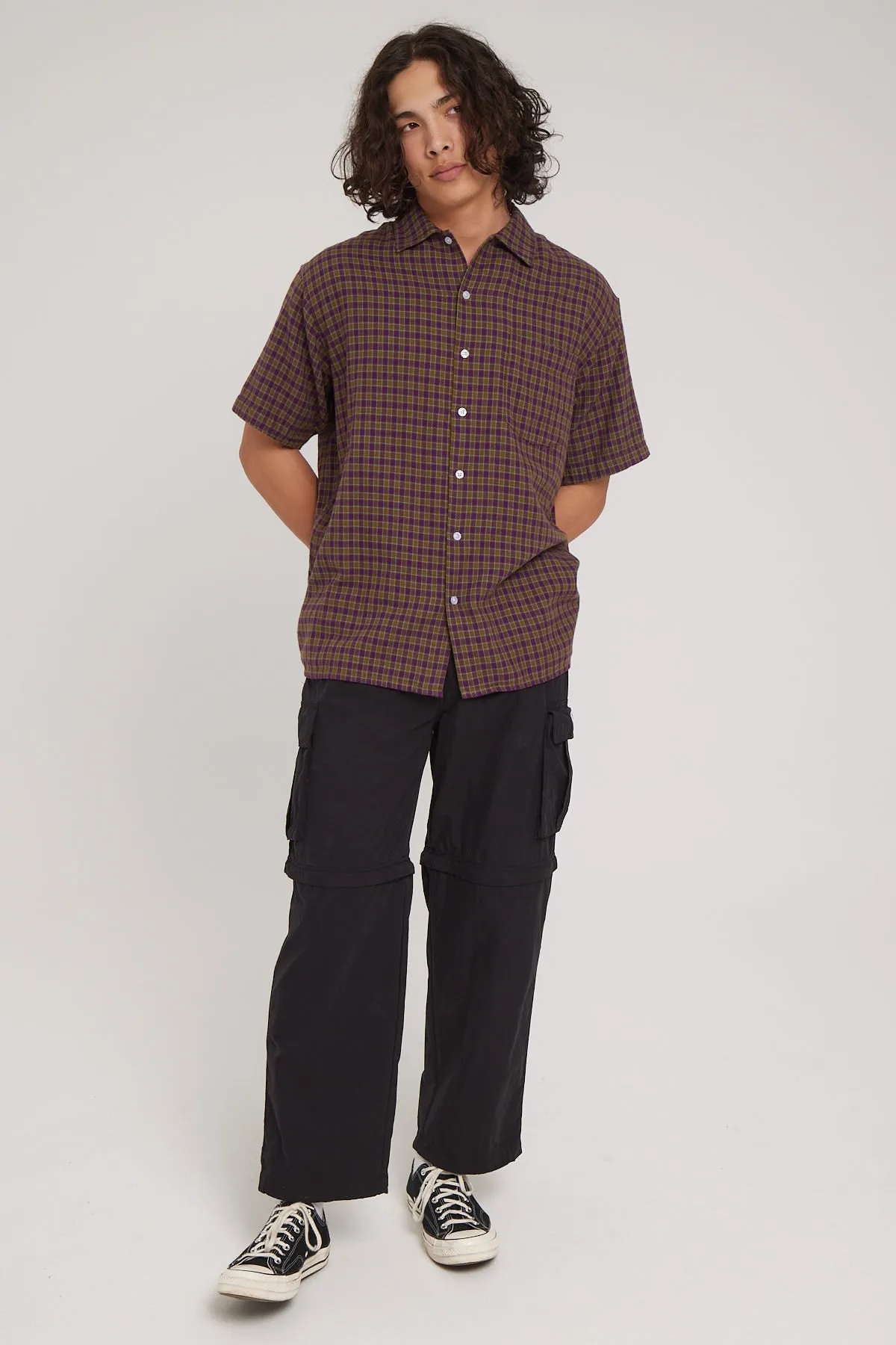 Worship Why Wait Zip Off Cargo Pant Washed Black