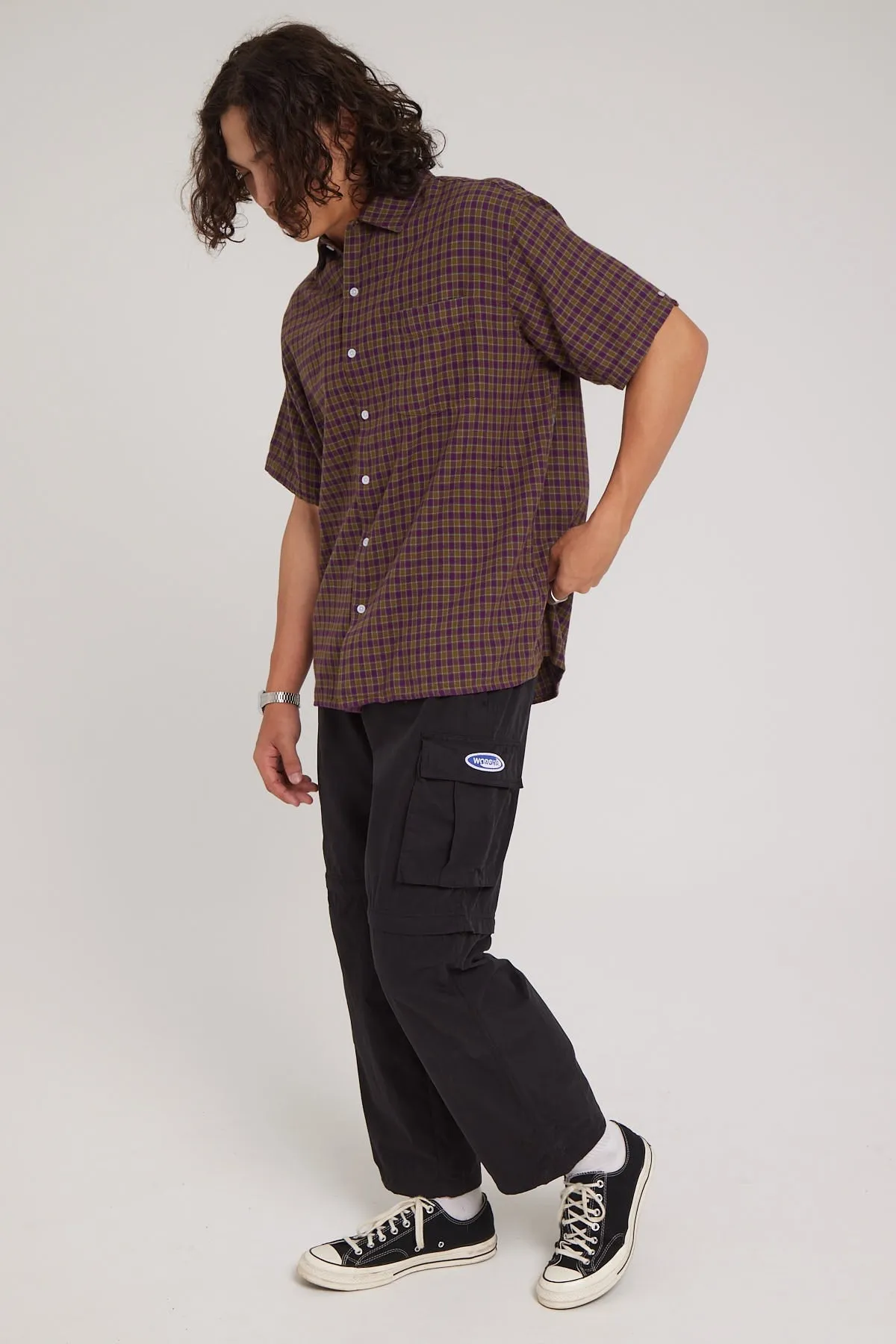 Worship Why Wait Zip Off Cargo Pant Washed Black